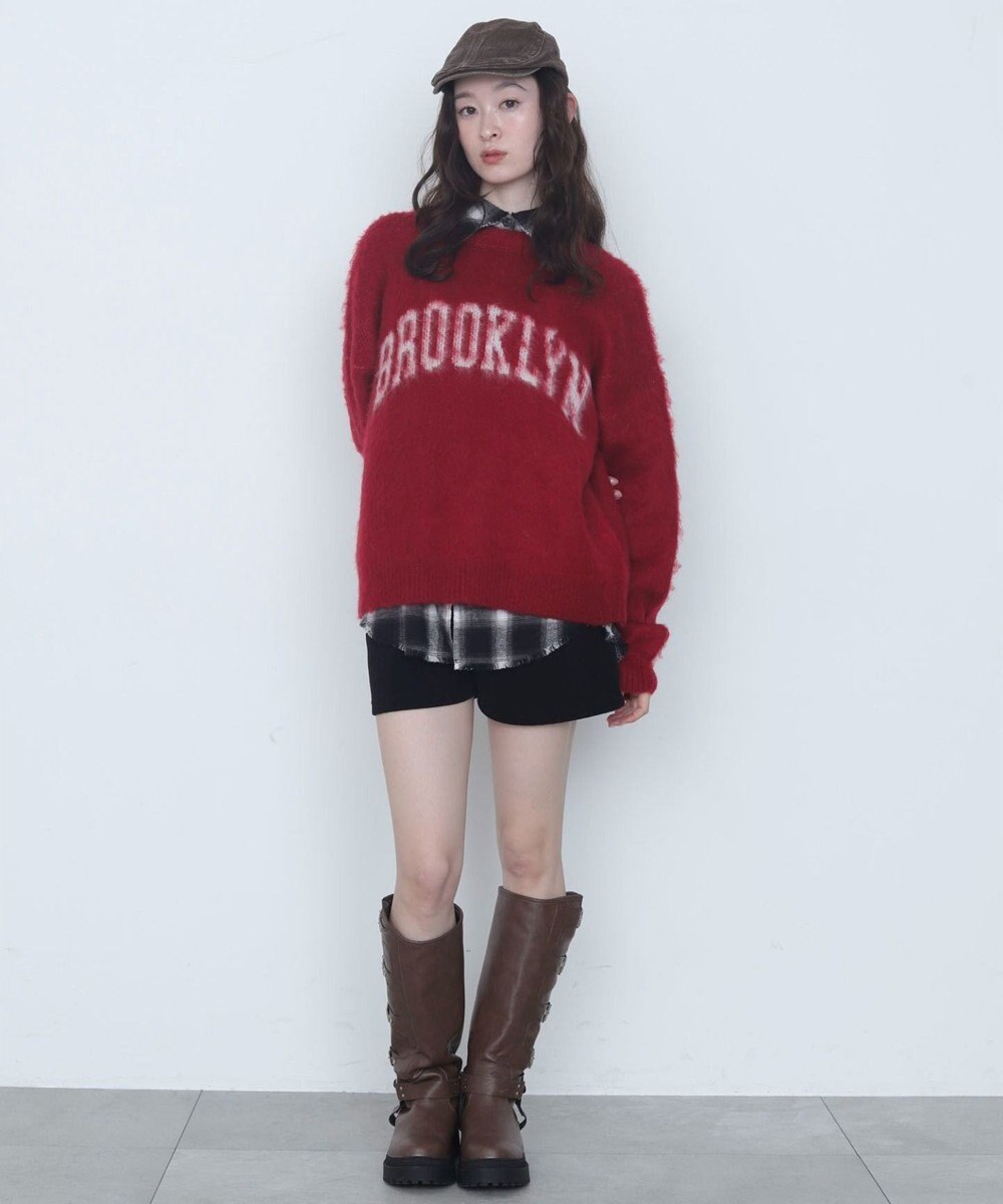 WEGO モヘアタッチBROOKLYNロゴニット 