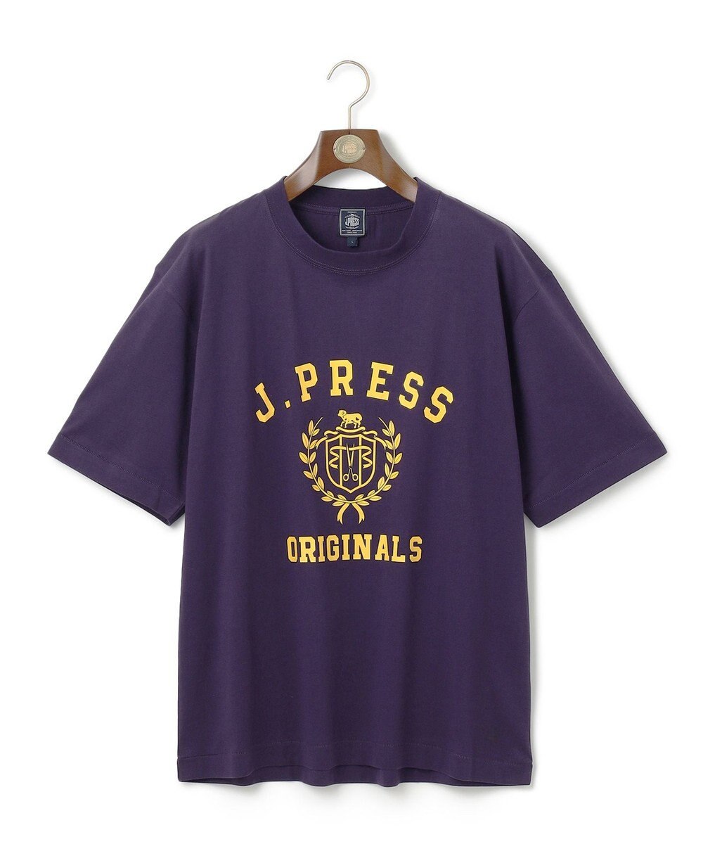 J.PRESS MEN 【J.PRESS ORIGINALS】【UNISEX】Cotton Jersey CRST Logo T-shirt 