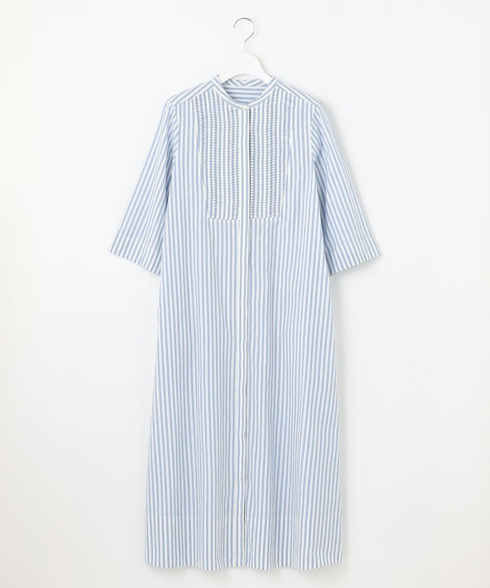 23区 【Indian Factory】コットンポプリン タックディテール シャツワンピース 