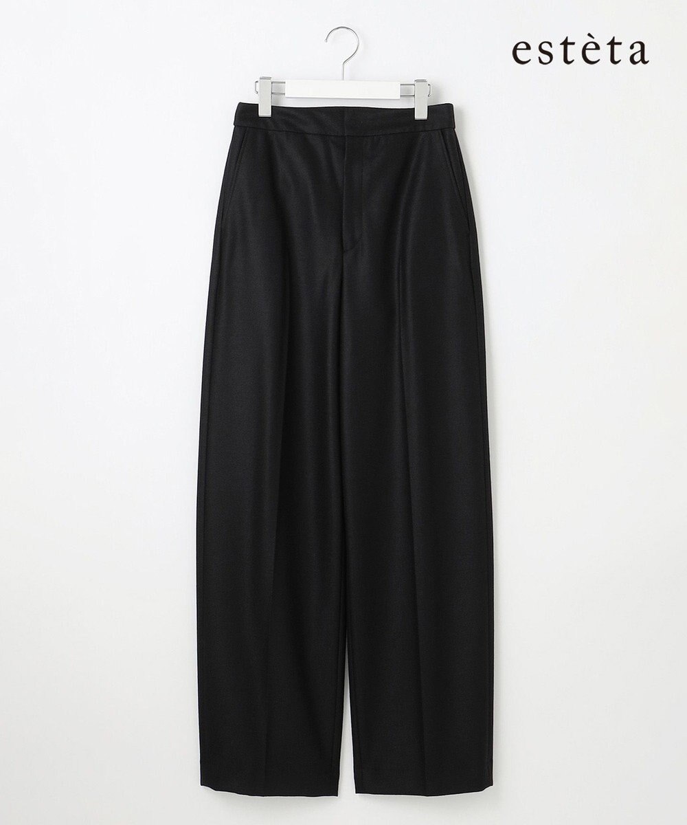 23区 【エステータ】ウールツイルジャージー ワイドパンツ 