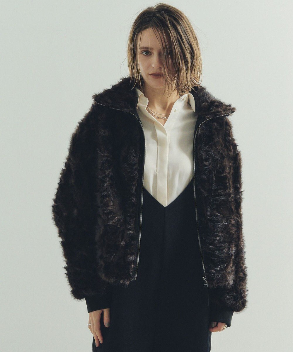 YECCA VECCA フェイクファーブルゾン 