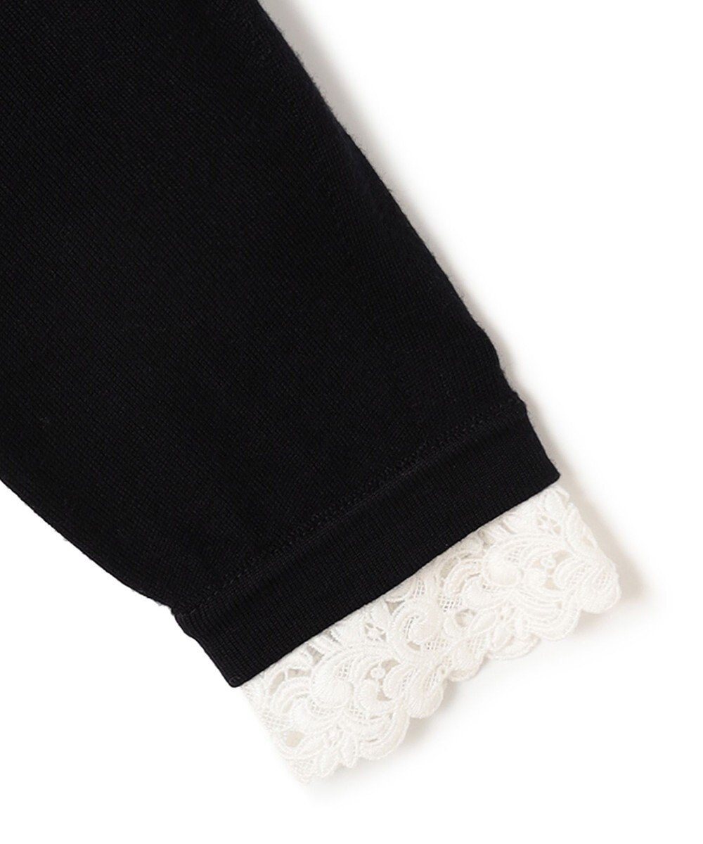 23区 【洗える】エンブロイダリー フラワーレースコンビ ニット 