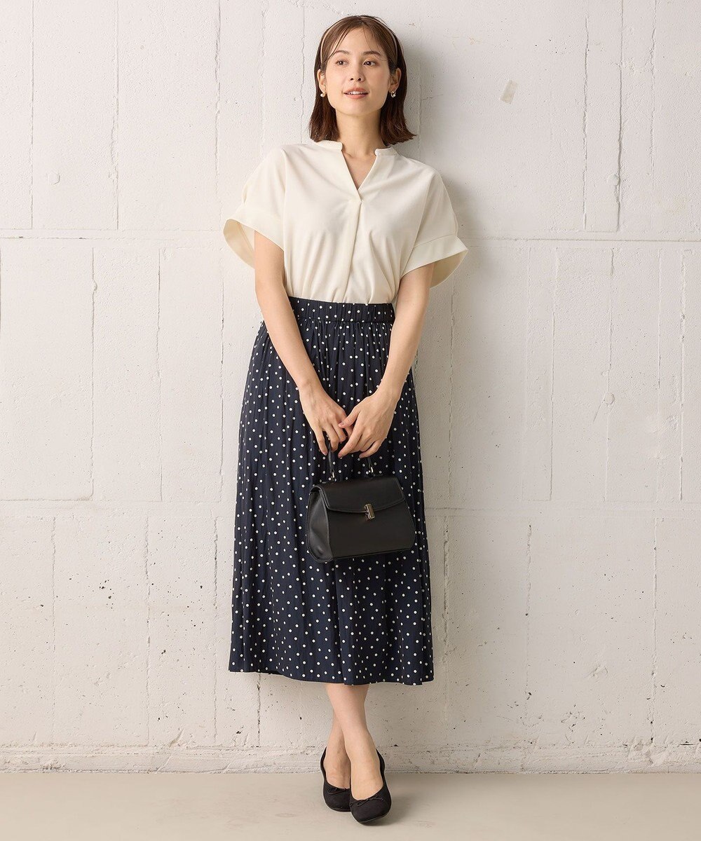 組曲 【WEB限定】ライトジョーゼットスキッパー ブラウス 