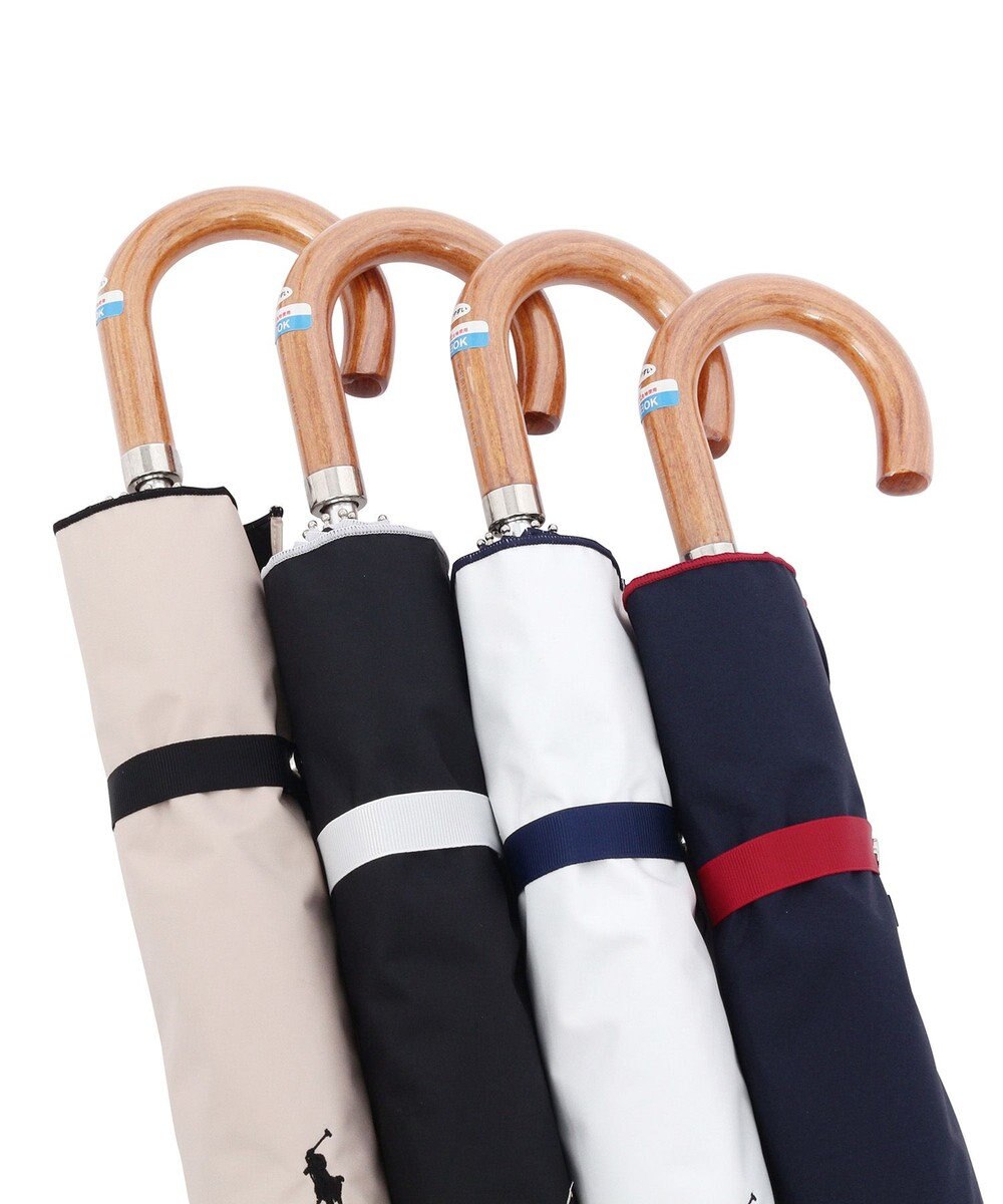 MOONBAT POLO RALPH LAUREN 晴雨兼用日傘 折りたたみ傘 楽折 ワンポイントPP 一級遮光 遮熱 UV 