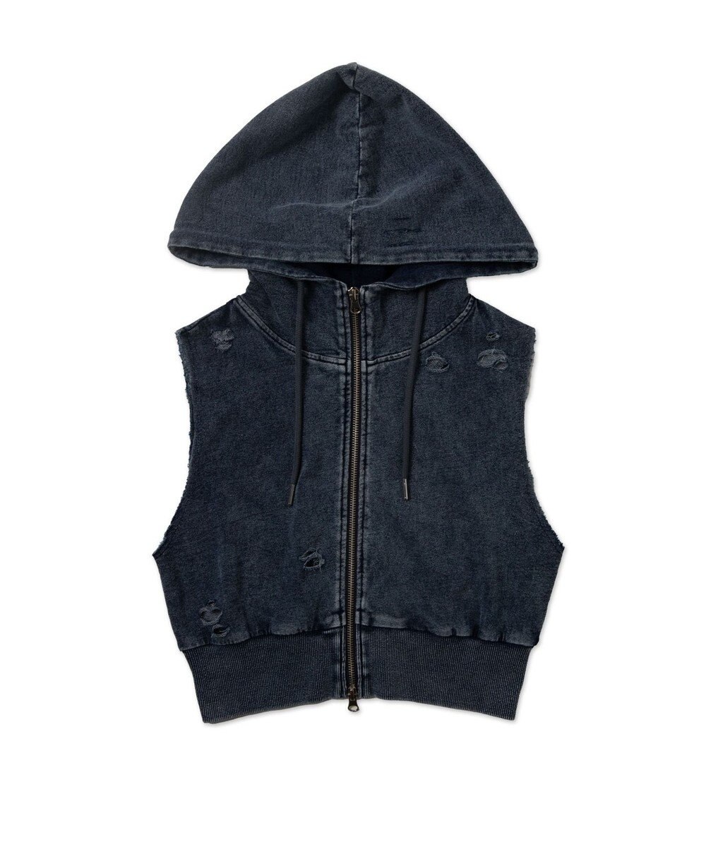 WEGO ヴィンテージウォッシュWジップN／Sパーカー 