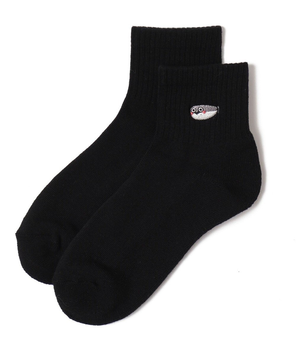 WEGO アニマル刺繍アンクル底パイルソックス 