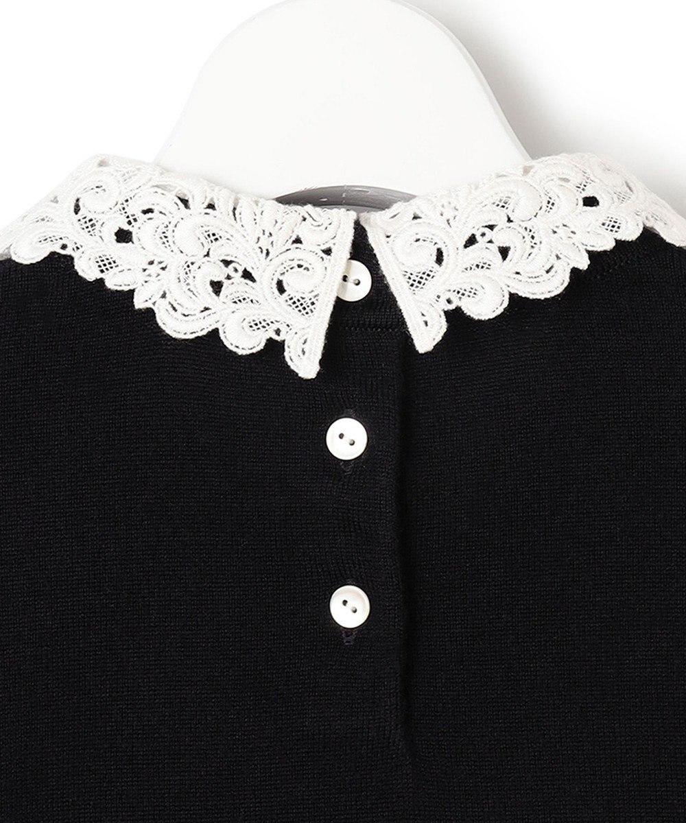 23区 【洗える】エンブロイダリー フラワーレースコンビ ニット 