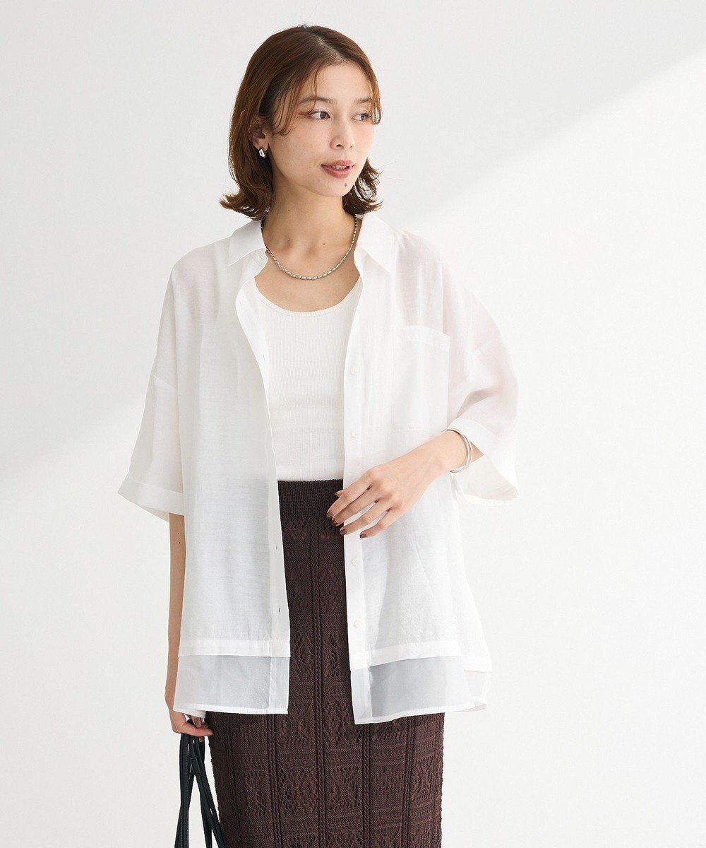 Green Parks 裾レイヤードショートスリーブシャツⅡ 