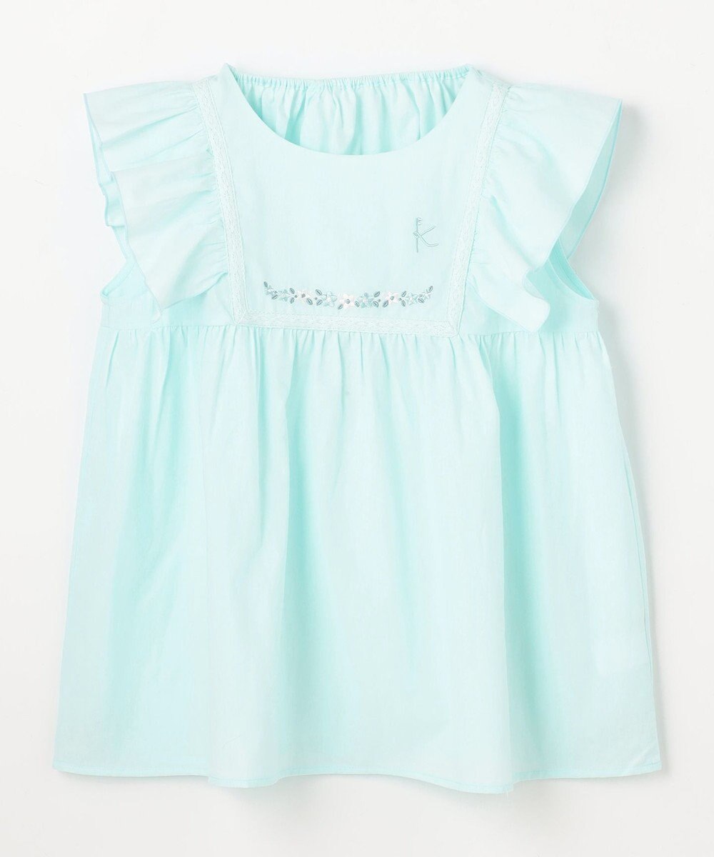 組曲 KIDS 【150-160㎝】 フラワーエンブロイダリーブラウス 