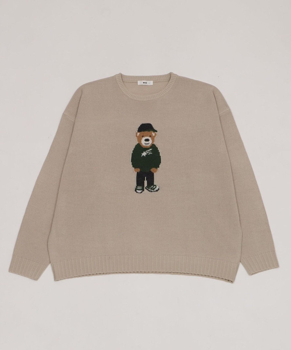 WEGO 【ユニセックス着用ITEM/MLサイズ展開】ジャガードアニマルプルオーバー 