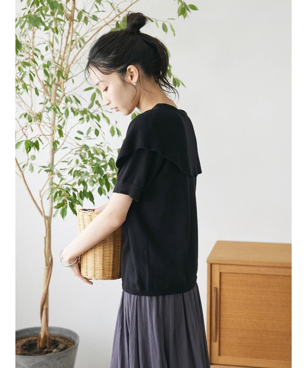 CRAFT STANDARD BOUTIQUE ＢＩＧカラー半袖ニットプルオーバー 