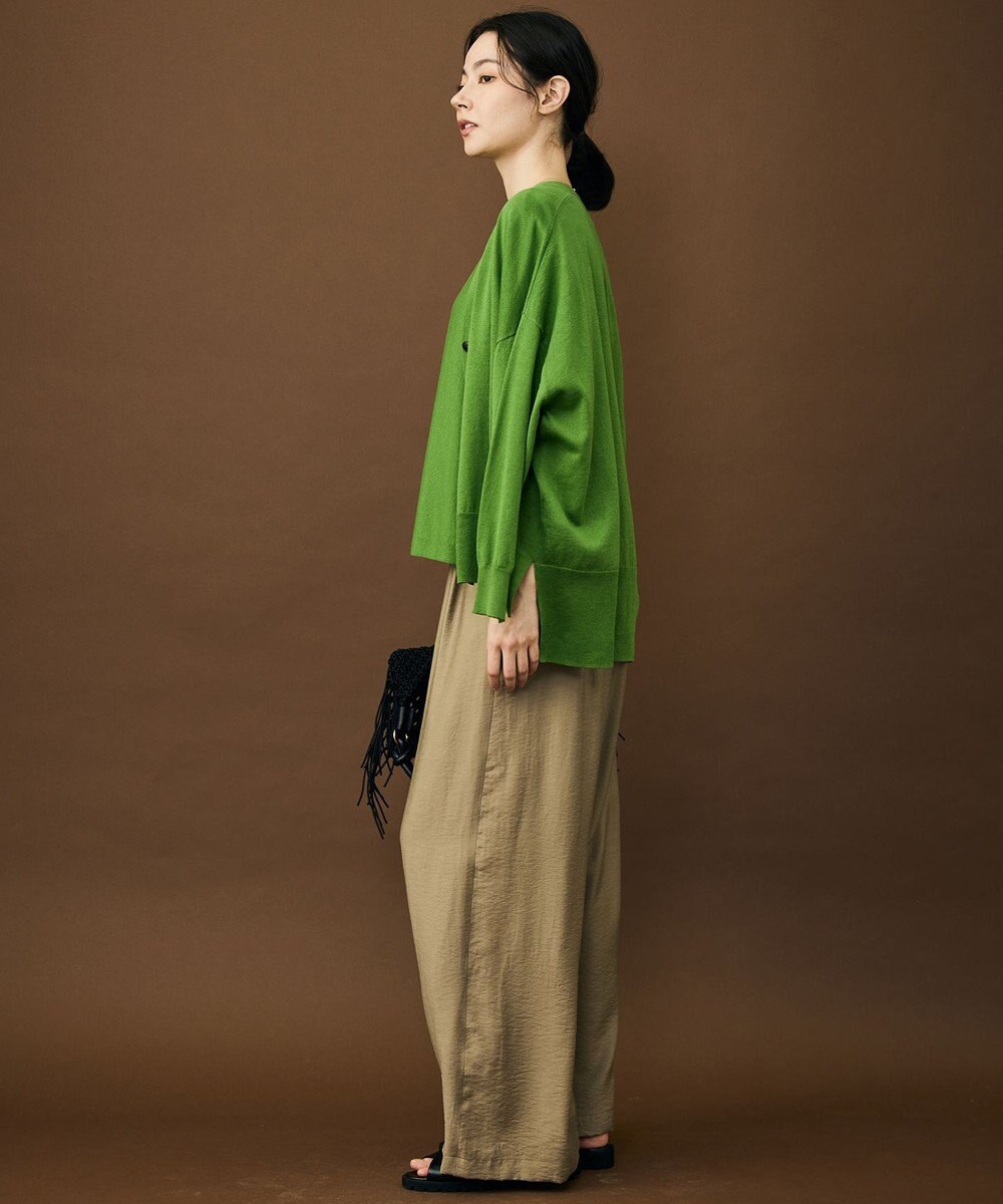 自由区 ドライシアーファインゲージ カーディガン 