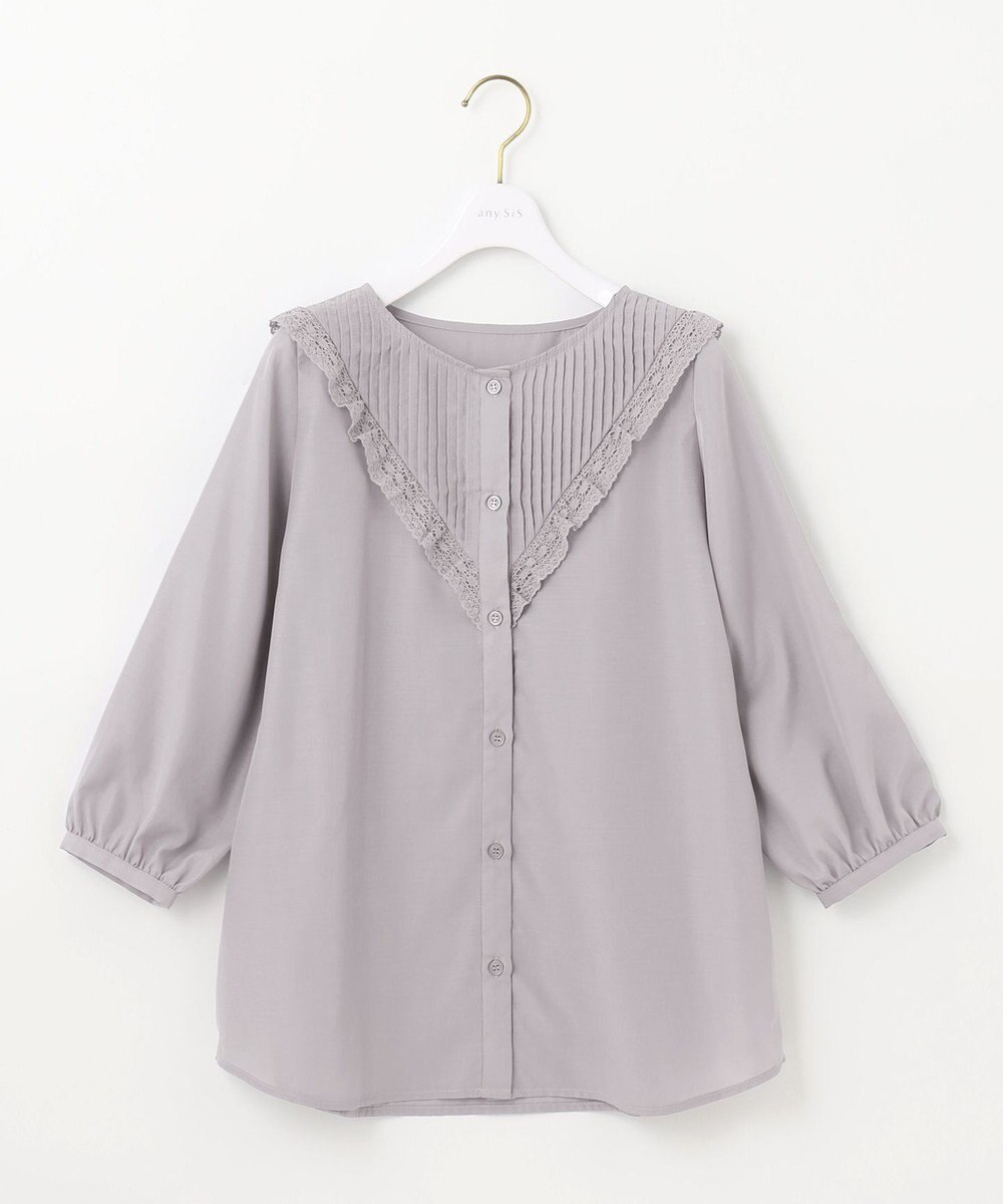 ANY SIS 【洗える】レースフリル ブラウス 