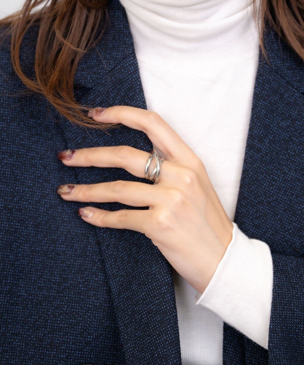 blancotokyo 【金属アレルギー対応/サイズフリー】クロスリング NUBE 