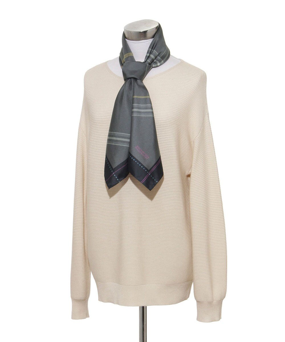 MOONBAT MACKINTOSH PHILOSOPHY(マッキントッシュ フィロソフィー）シルクスカーフ チェック 88×88㎝ 日本製 