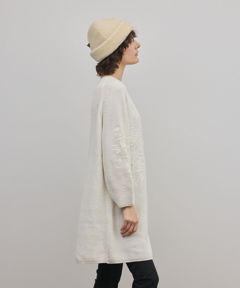 GRACE CONTINENTAL エンブロイダリーニットワンピース 