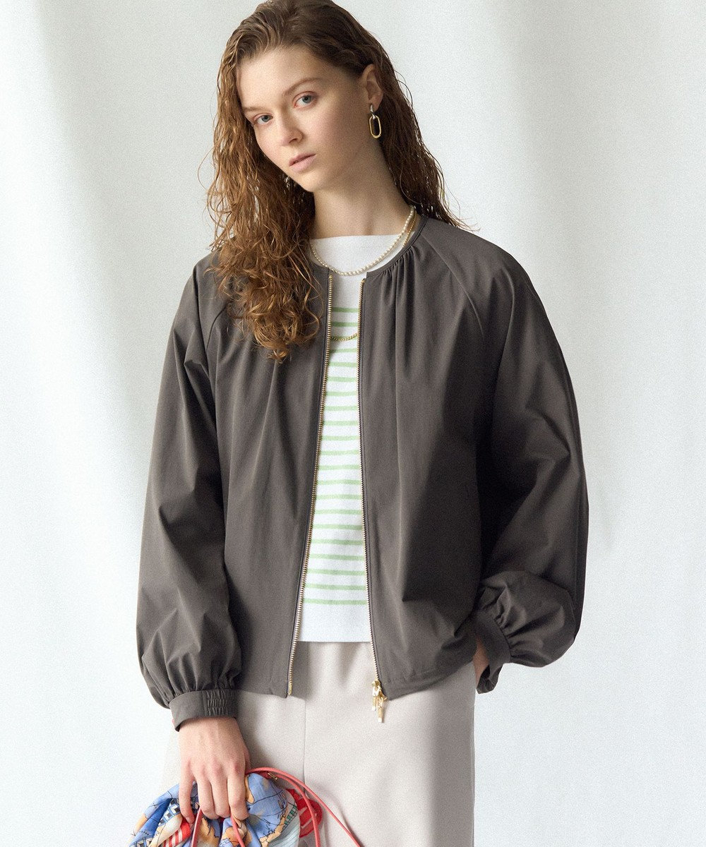 23区 L 【先行予約】2WAYストレッチタフタ ギャザーブルゾン 