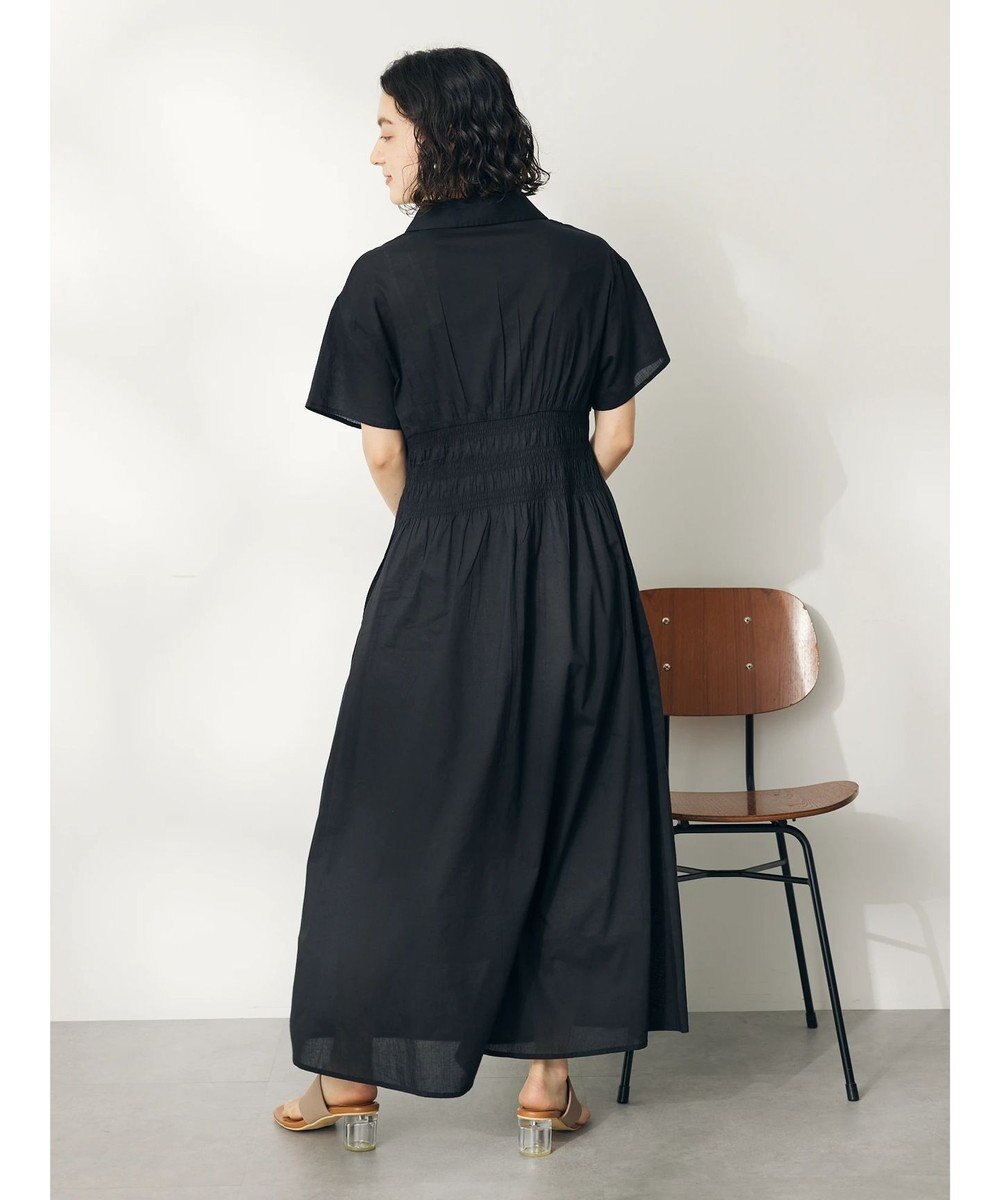 CRAFT STANDARD BOUTIQUE インド綿オープンカラーワンピース 