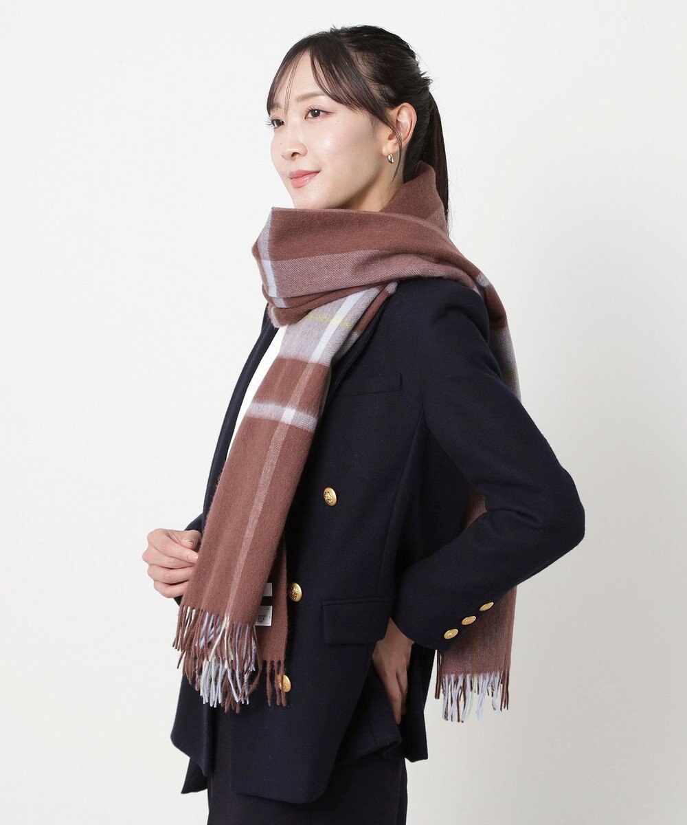 MOONBAT MACKINTOSH PHILOSOPHY(マッキントッシュ フィロソフィー）ウール100% 2WAYチェックポンチョストール 