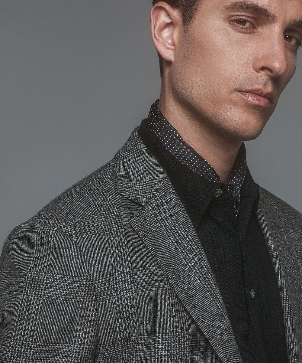 GOTAIRIKU オリジナル設計【洗える/チクチクしにくい/ピリングしにくい】イタリア糸 ハイゲージ  ニットポロ_WOOL100% 