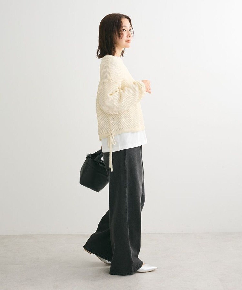 Green Parks ラメメッシュニットプルオーバー 