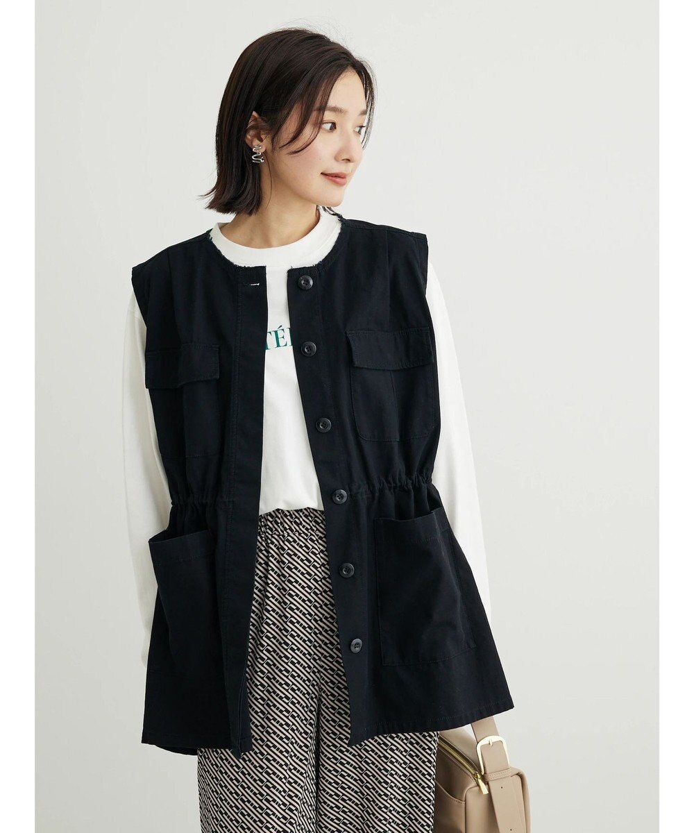 Green Parks ・ＳＵＧＡＲ　ＳＰＯＯＮ　ノーカラーミリタリーベスト 