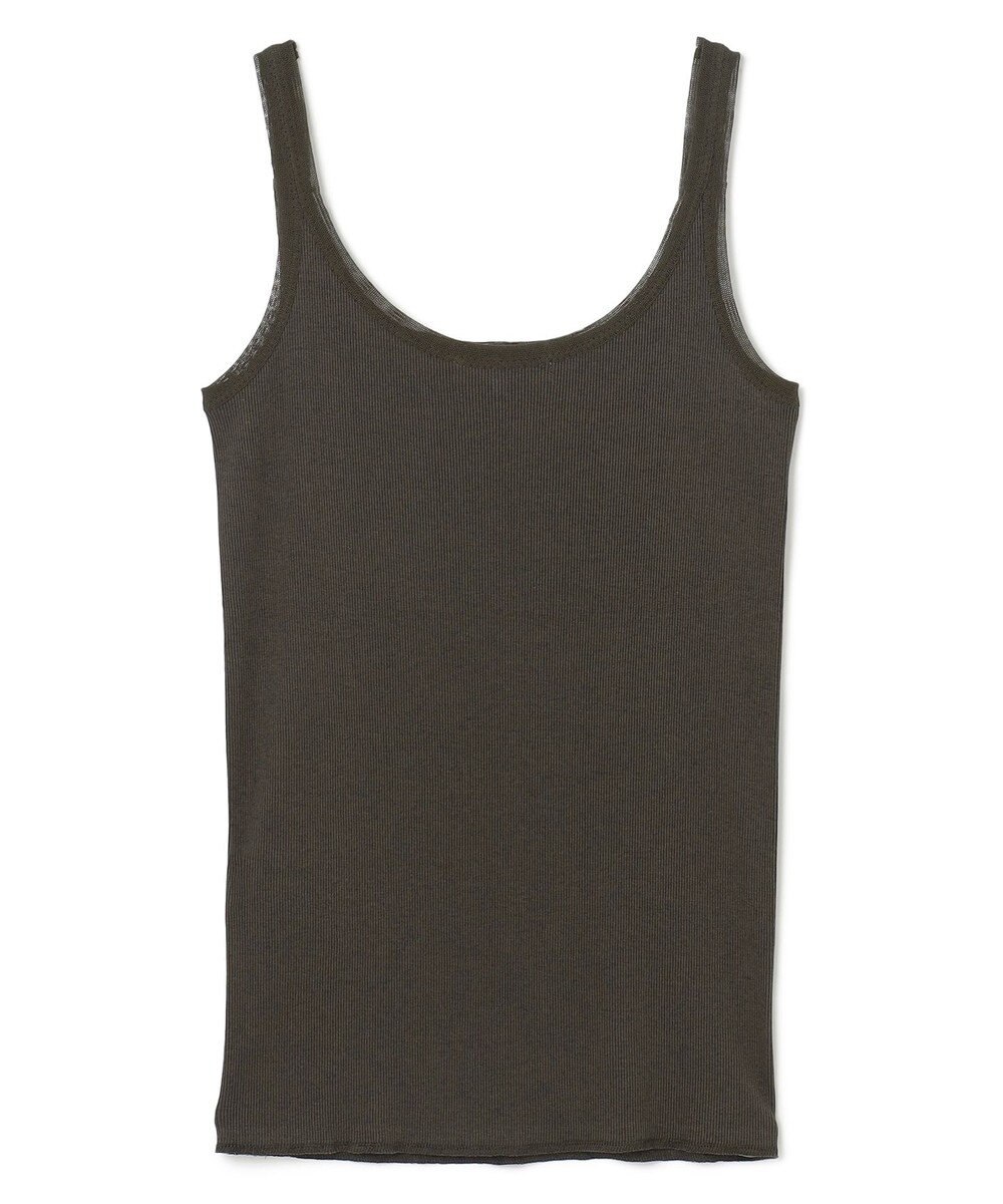 BEIGE， 【BEIGE,ecru/WEB限定・洗える】RIB TOPS /  コットンシルクリブキャミソール 