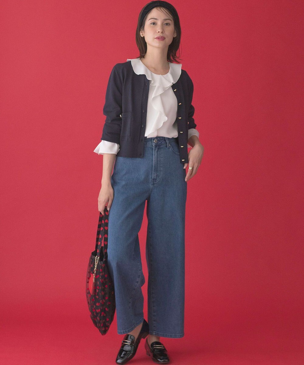 組曲 L ハートボタン ニットカーディガン 