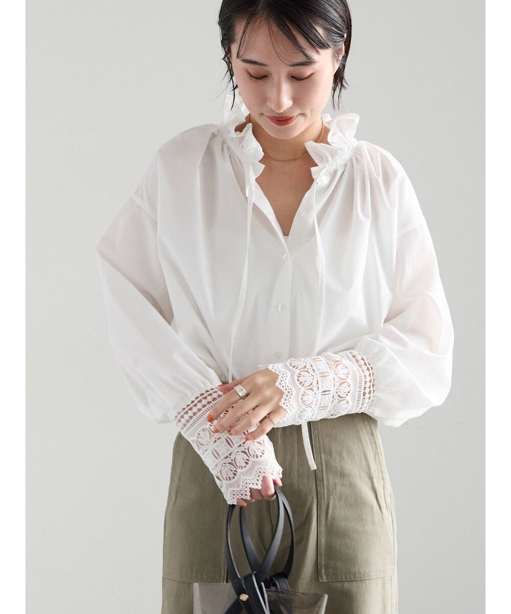 Te chichi レースカフスブラウス 