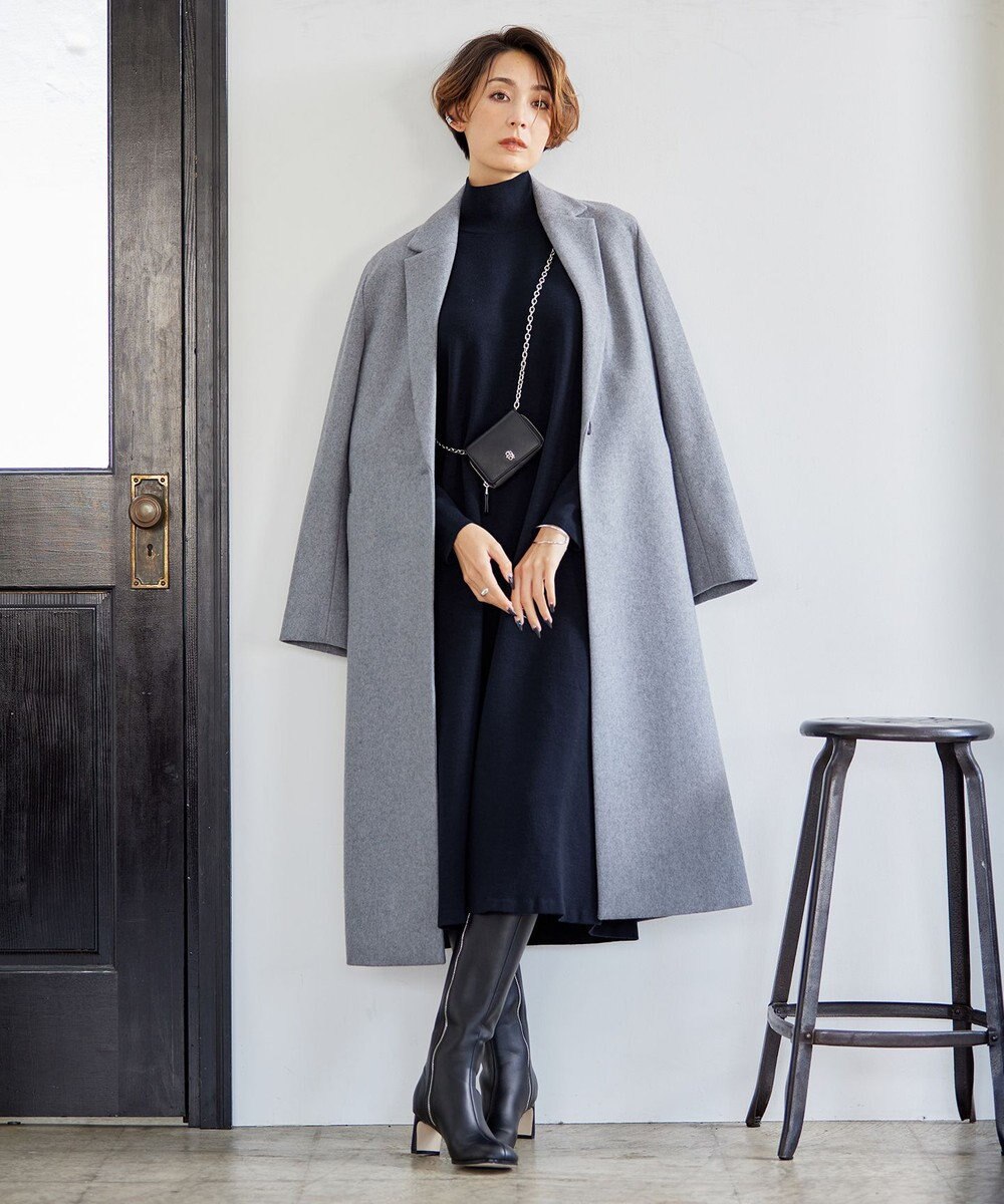 ICB ウールライトメルトン チェスターコート 