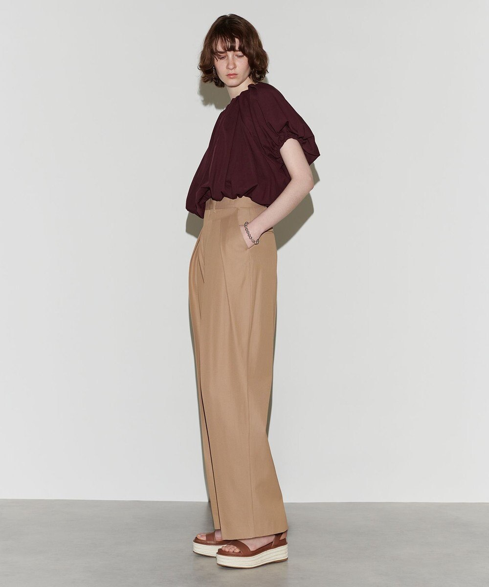 NAVE 【Nave　洗える】バルキーツイル   タックパンツ 