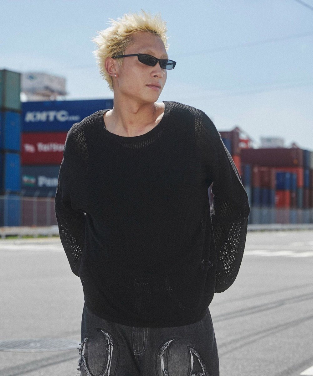 WEGO メッシュニットプルオーバー（LS） 