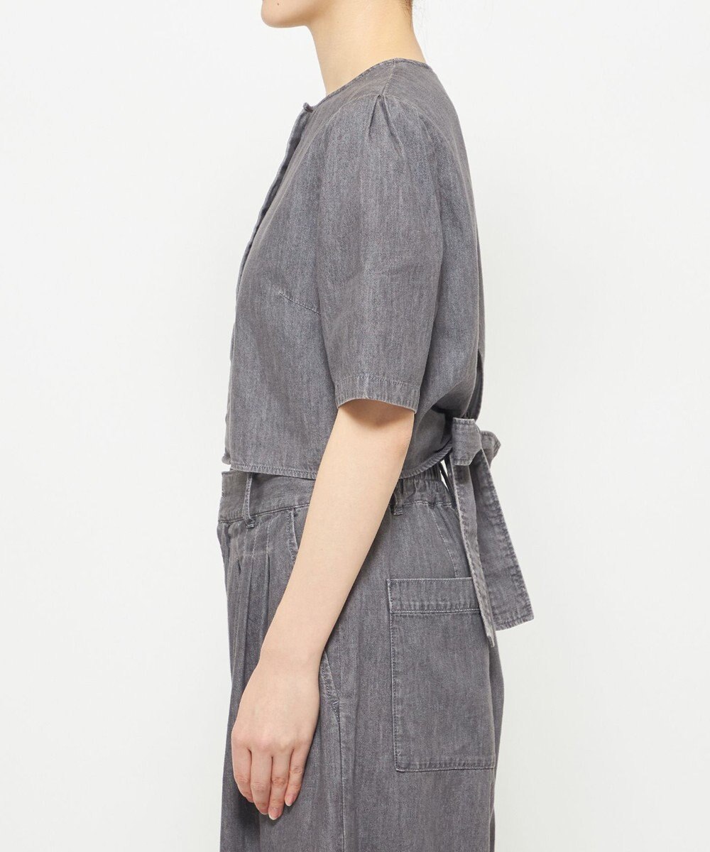 uncrave ライトデニム パフスリーブブラウス 