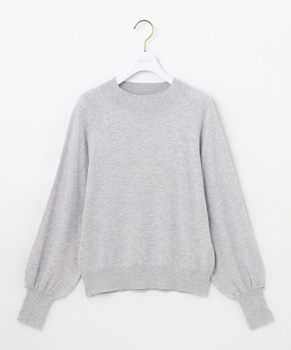 ANY SIS 【洗える】カシミヤブレンドパフ袖 ニット 