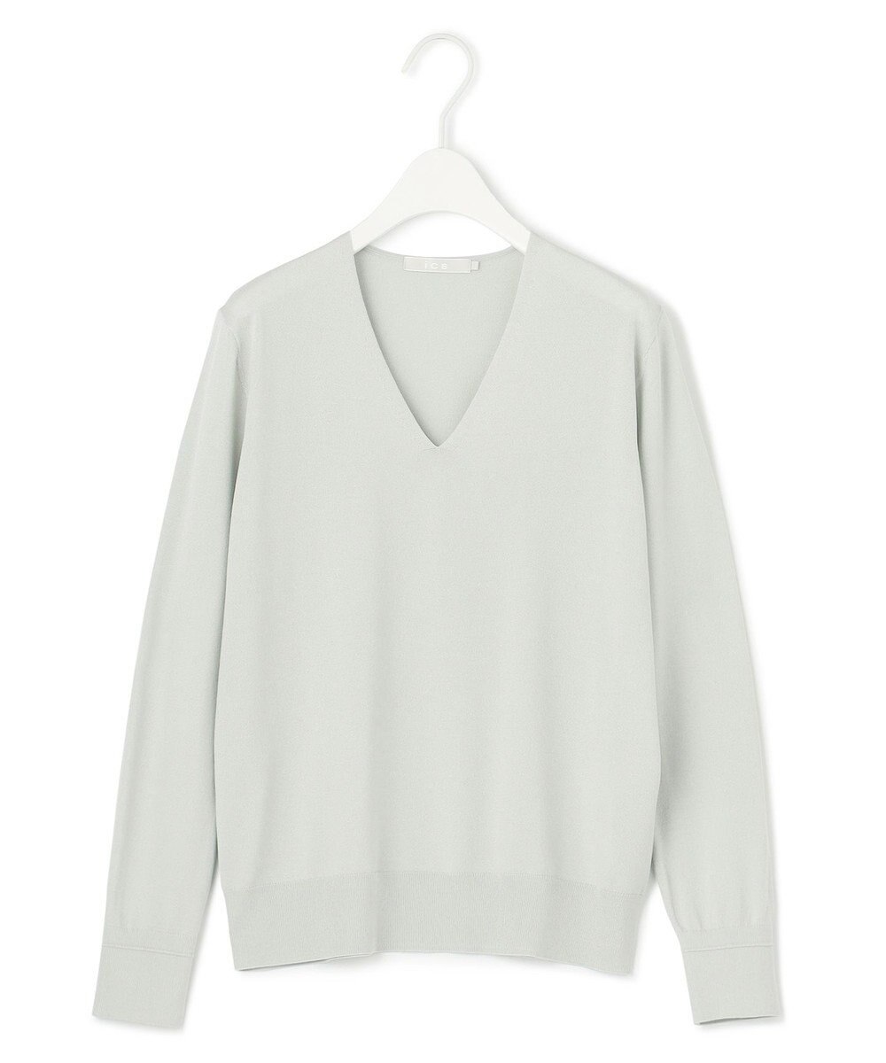 ICB 【WEB限定カラーあり・接触冷感・UVケア・洗える】 シンセティックハイゲージ Vネックプルオーバー 