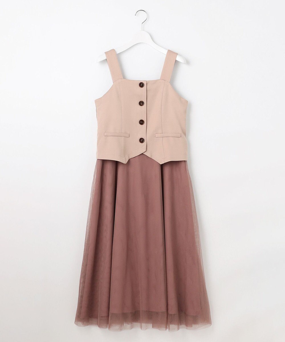 Feroux フレアチュール ジャンパースカート 