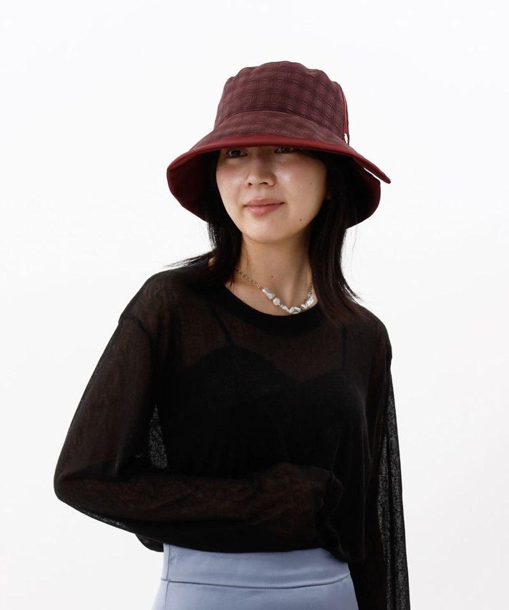 AURORA 【 LANVIN COLLECTION（ランバン コレクション） 】切り替えクロッシェハット 