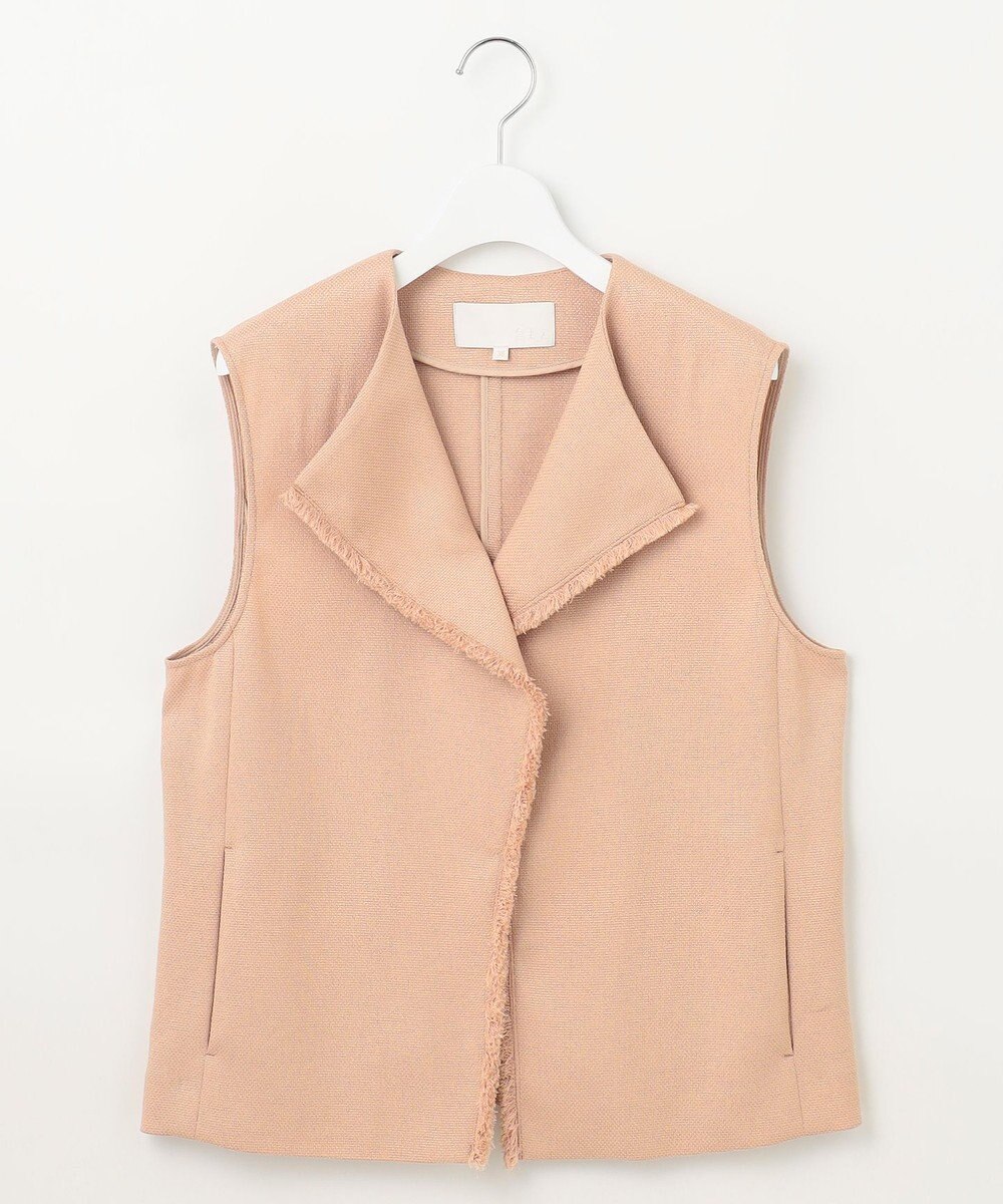 自由区 S 【カタログ掲載・セットアップ対応・接触冷感・UVカット・洗える】ライトバスケットクロス ジレ 