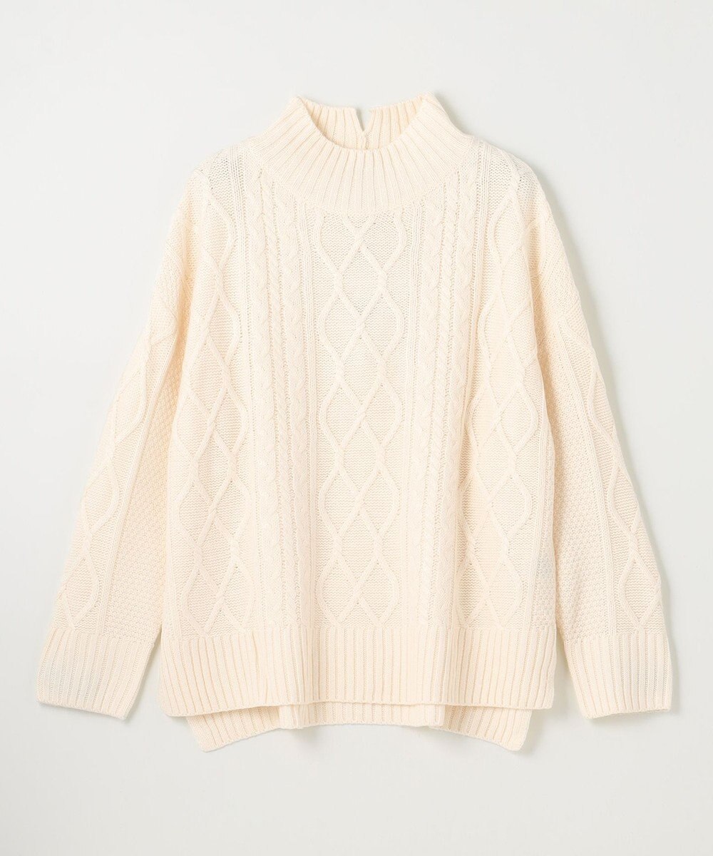 ANY 【6色展開】ソフトアクリルハイネックケーブルニット 