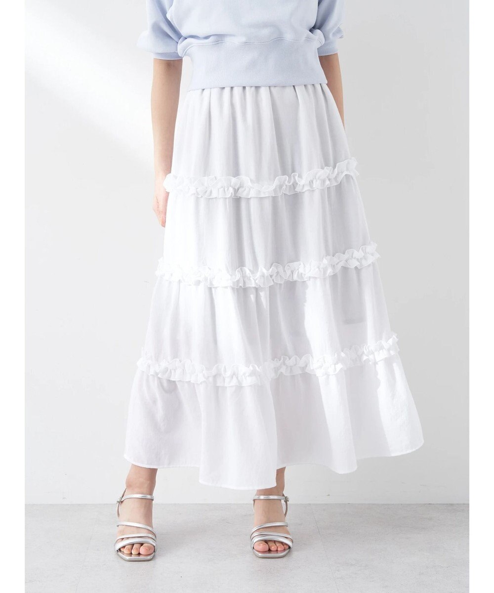 earth music&ecology ミニフリルボリュームスカート 