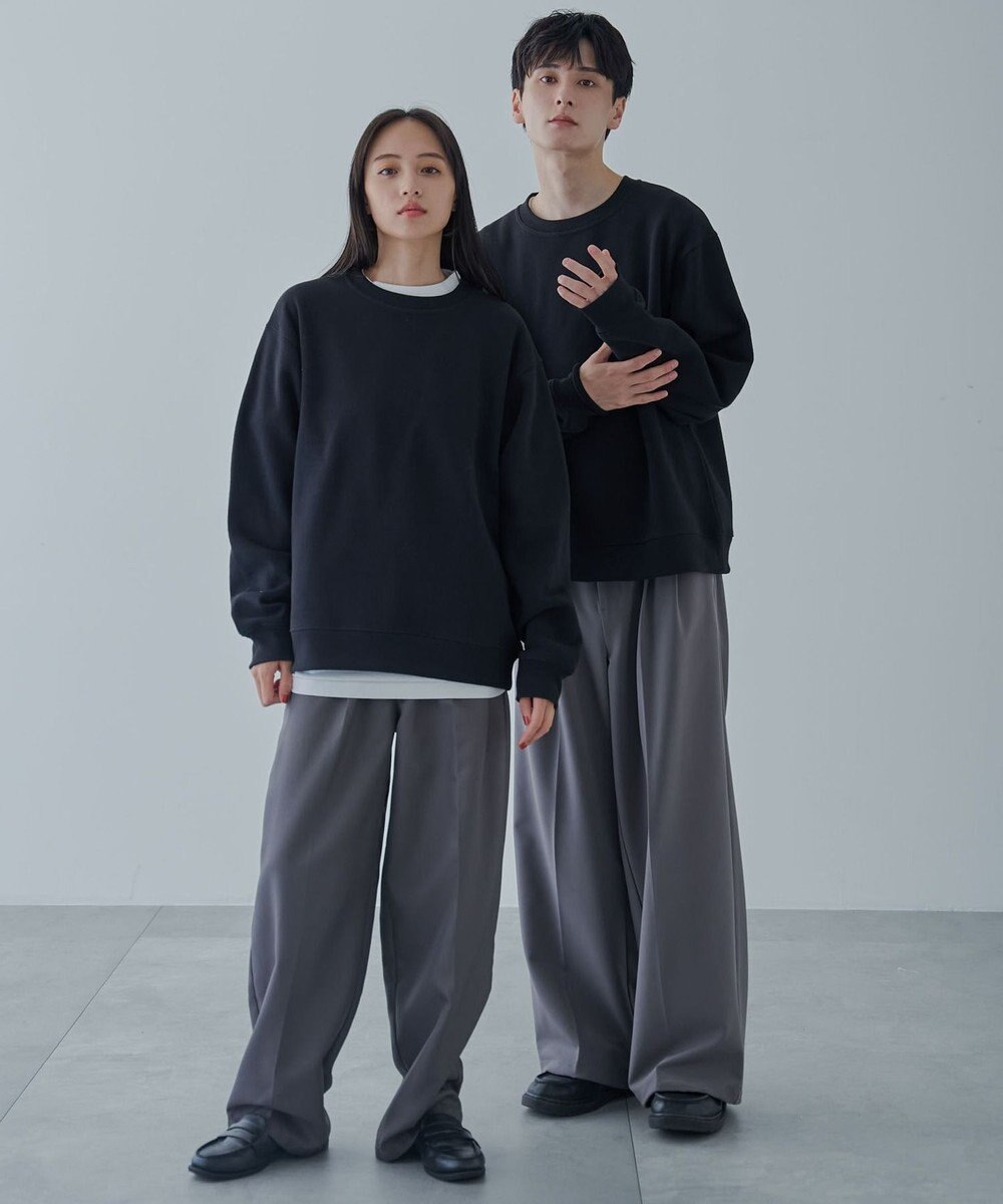 WEGO 【ユニセックス着用ITEM/裏起毛】リラックスフィットスウェットプルオーバー 