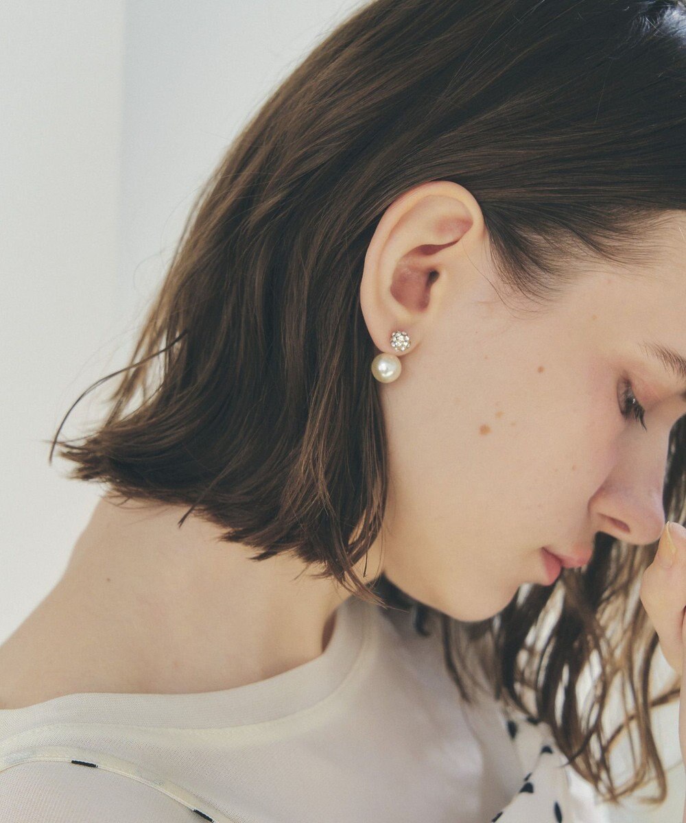 YECCA VECCA パヴェボールパールピアス 