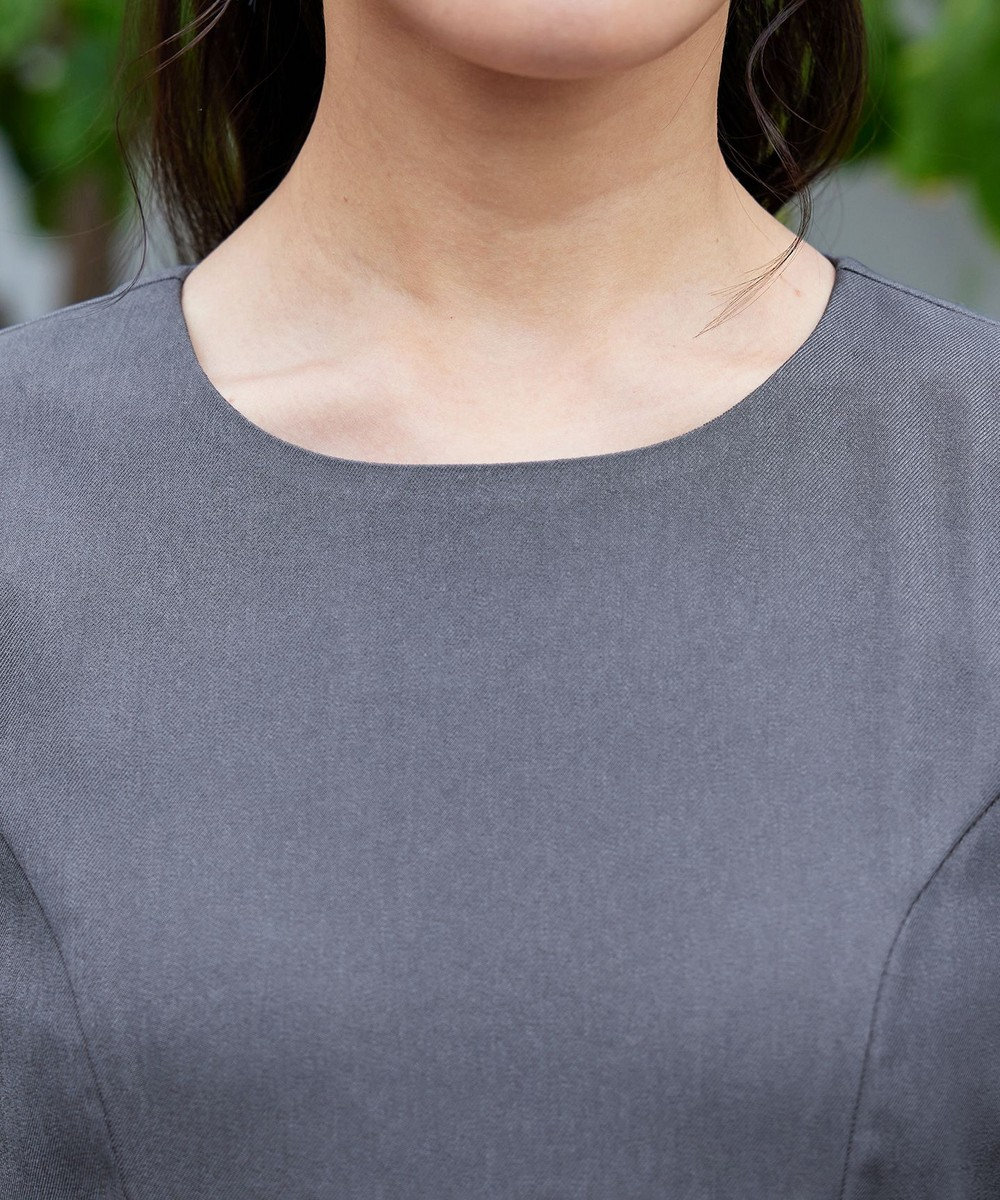 Tiaclasse L 【洗える】花柄刺繍フレアワンピース 