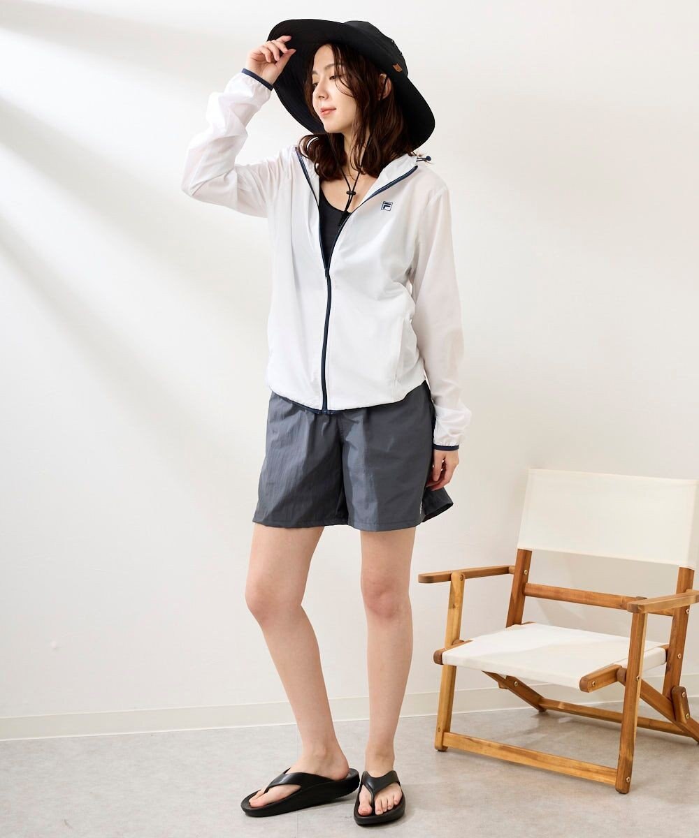 OP／FILA 【FILA】ラッシュガードフルジップ 軽量布帛パーカー 