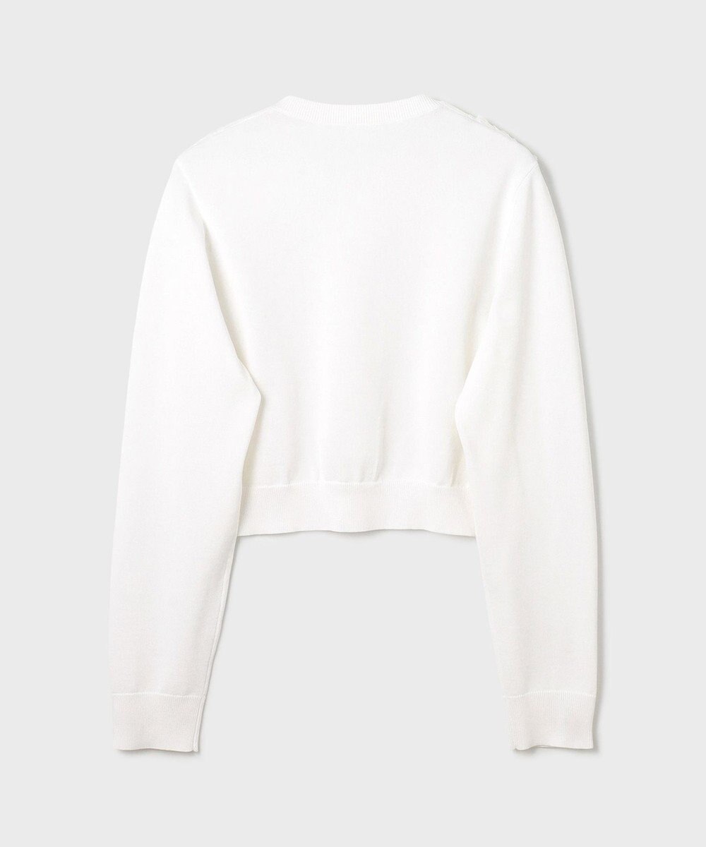 GRACE CONTINENTAL ローズ刺繍ニットカーディガン 