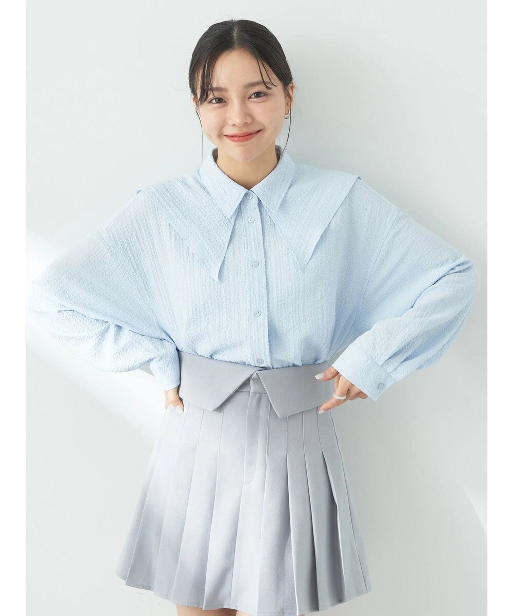 earth music&ecology ダブルカラーシャツ 