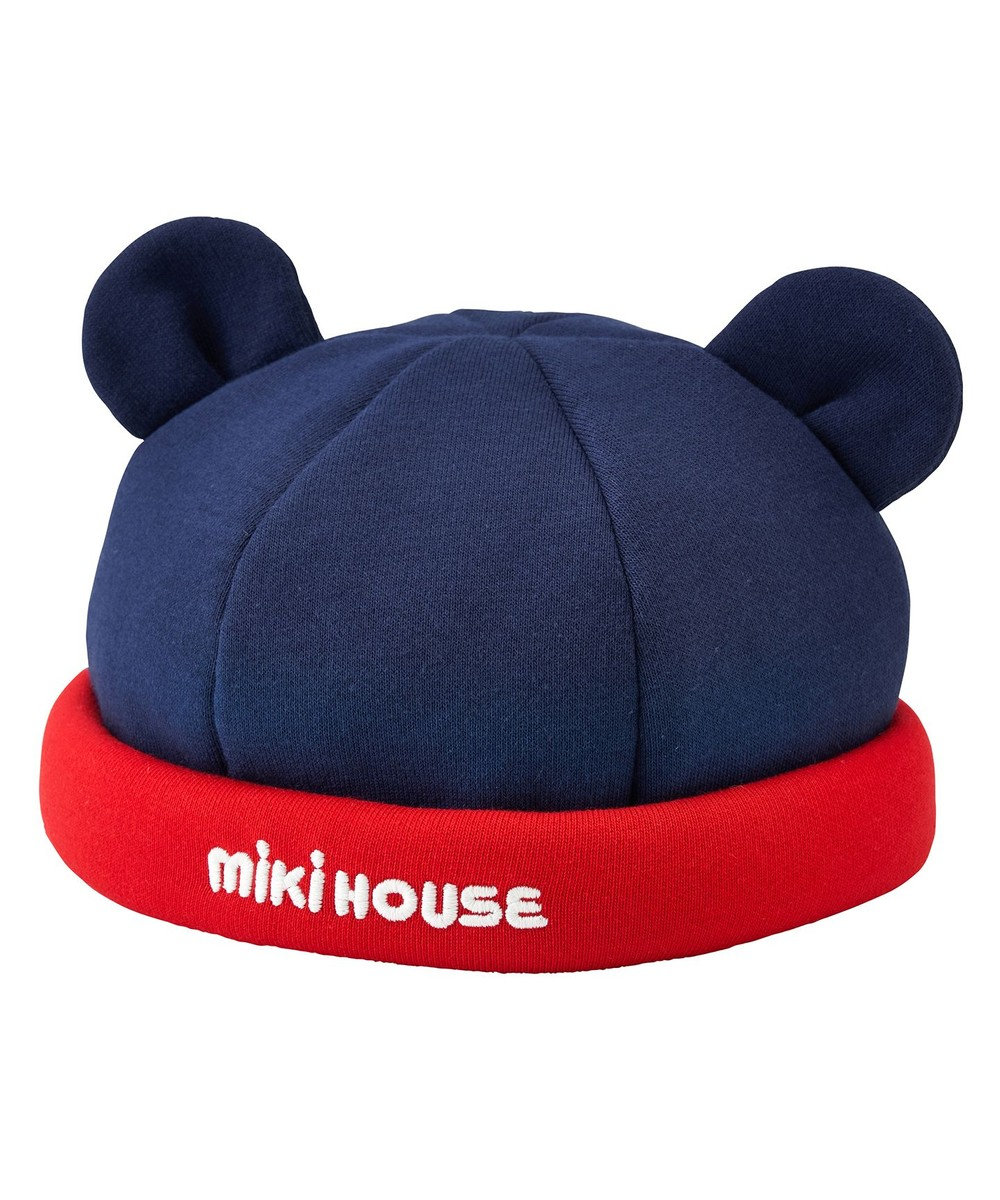 ミキハウス】【44-52cm】 耳付きロールキャップ（帽子） / MIKI HOUSE 