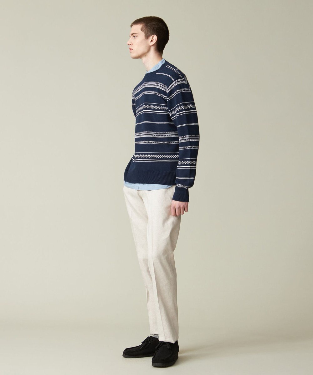 J.PRESS MEN 【ウォッシャブル可】コンフォートストレッチリネン スラックス 