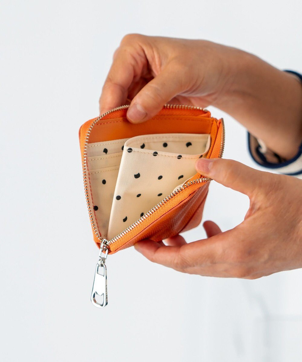 tsumori chisato CARRY ラックスtcネーム 2つ折り財布 L字ファスナー ミニ財布 