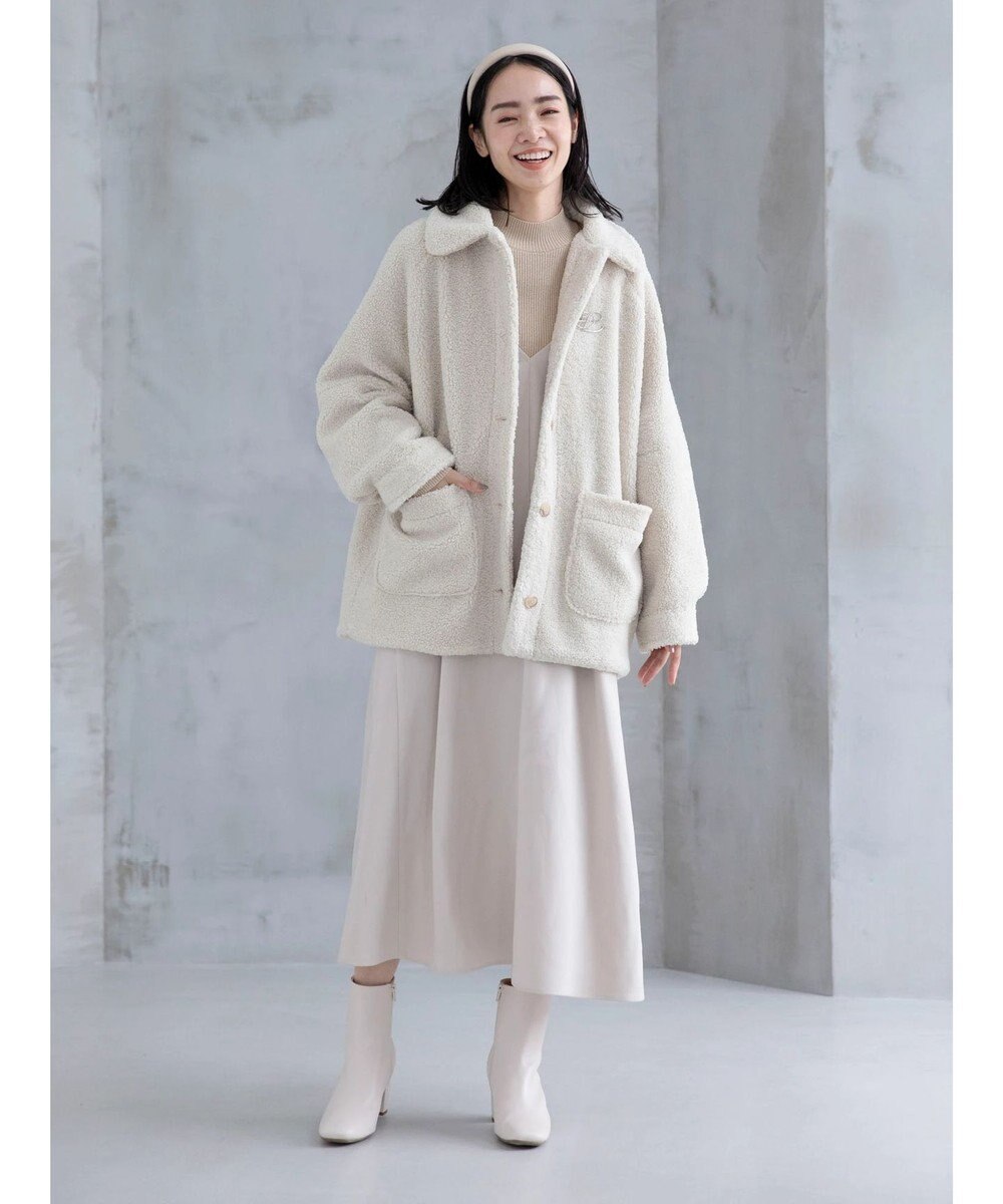 Green Parks 衿付きボアブルゾン 